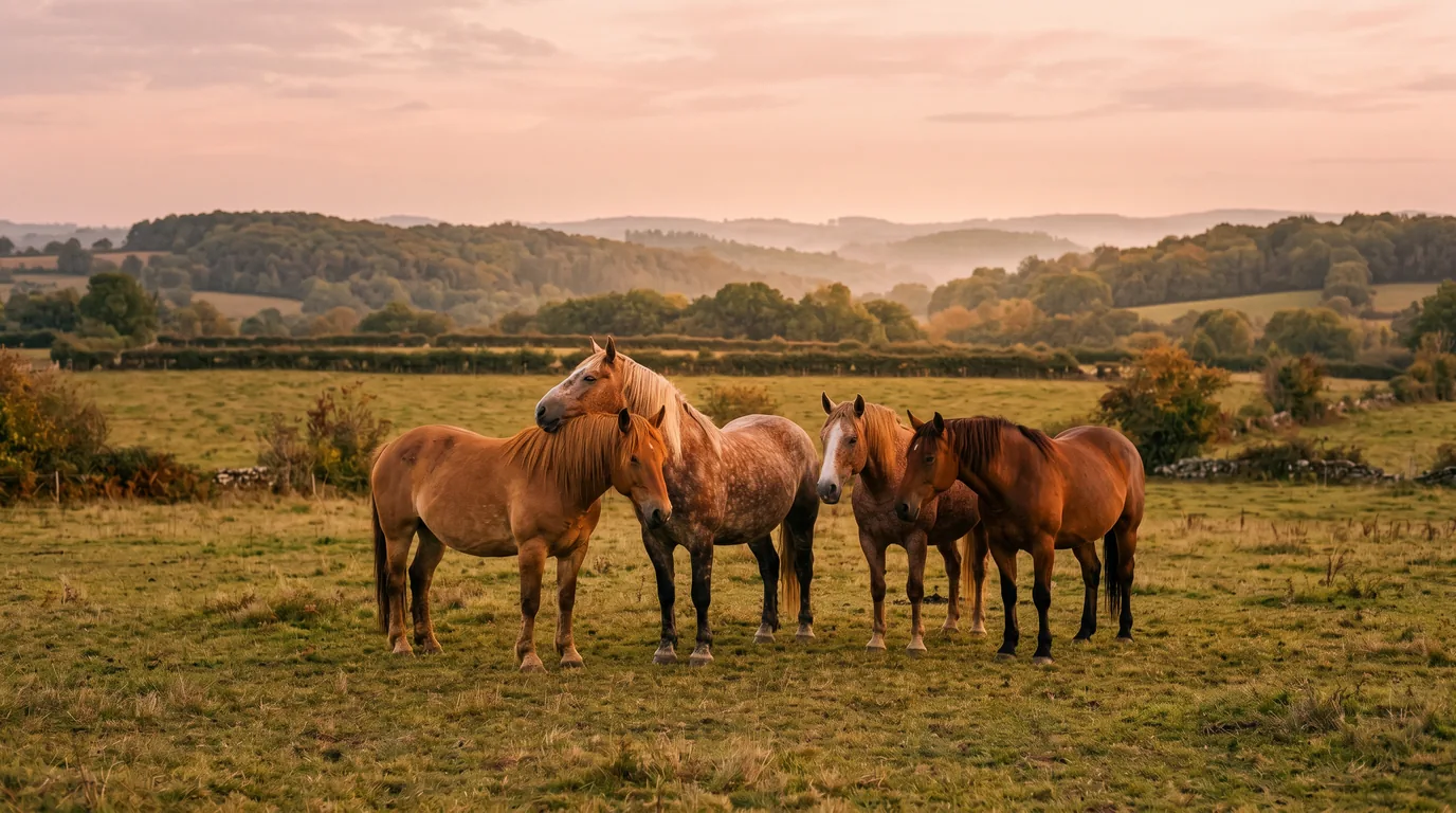 Les chevaux du Les Écuries de Cordelas en liberté, Haute-Vienne